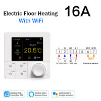 Tuya WiFi เทอร์โมไฟฟ้าชั้นความร้อนน้ำหม้อไอน้ำก๊าซสมาร์ท Termostato ควบคุมอุณหภูมิ220โวลต์ Home Alexa