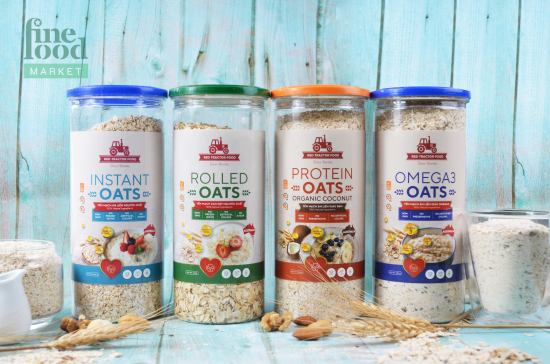 Yến mạch cán dẹt nguyên hạt rolled oats red tractor foods hũ 400gr - ảnh sản phẩm 6
