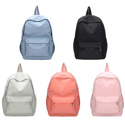 Travel Backpack Schoolbag Simplicity Girls Solid Color University Student Large Capacity Backpack Ins Wind
