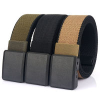 120CM Casual Canvas Belt Comfortable Fashion Versatile Mens Belt Contrast Color Simple Style Belt Mens Unbuckling Easy to Use