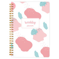 Weekly Planner Daily Agenda Spiral Notebook with Weekly Goals, Habit Tracker, To-Do List ,Meal Plan,Grocery List with PVC Cover
