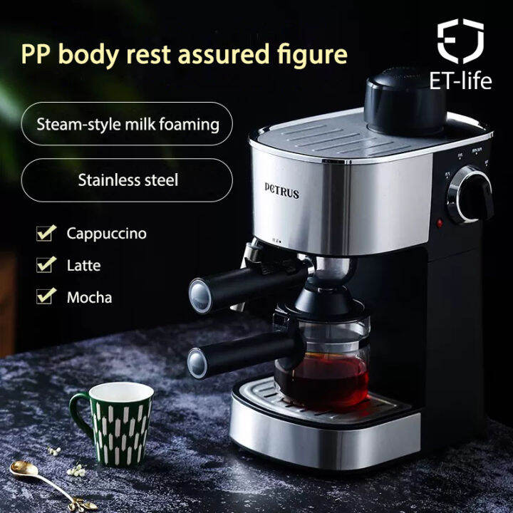 Pumped Coffee Machine Small Semiautomatic Espresso Machine Steam