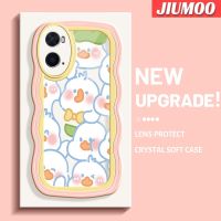 เคส JIUMOO สำหรับ OPPO A76 A96 A36เคสลายการ์ตูนน่ารักรูปเป็ดดีไซน์ใหม่แฟชั่นเคสซิลิโคนนิ่มปกป้องเคสโปร่งใสกันกระแทกเลนส์กล้องถ่ายรูปสุดสร้างสรรค์