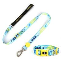 rich and colorful dog Collar Graffiti Adjustable Dog Collar and leash Set Pet Leash for small medium and larg dogs accessoires