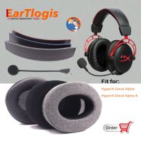 【COOL】 WarnerVivien Eartlogis หนาอะไหล่สำหรับ HyperX CLOUD Alpha, S ชุดหูฟังแผ่นรองหูไมโครโฟนกันชน MIC คาดศีรษะ earmuff