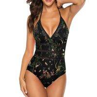 Tropical Swimsuit V Shape Corrective Swimwear Bathing Female Bulk Bathing Suit