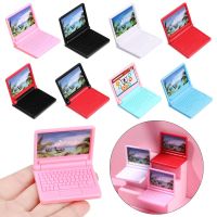 Dollhouse Miniature Modern Computer Foldable For Children Toy Furniture for Dolls Laptop Doll House Decoration Accessories Screw Nut Drivers