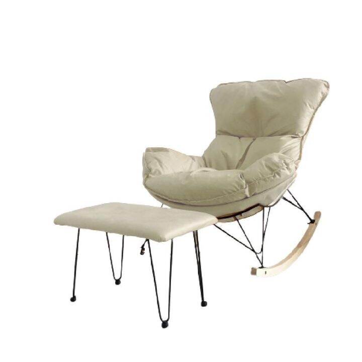 BOMIDI เก้าอี้โยกบุนวม BOMIDI สีเทา | Lazada.co.th