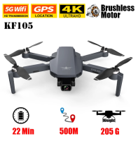 ST【Fast Delivery】【Original Available】2021ใหม่ KF105 GPS UAV 4K HD กล้อง Brushless Anti-Shake การถ่ายภาพ Professional การส่งภาพอุปสรรคการหลีกเลี่ยง Quadcopters พับได้