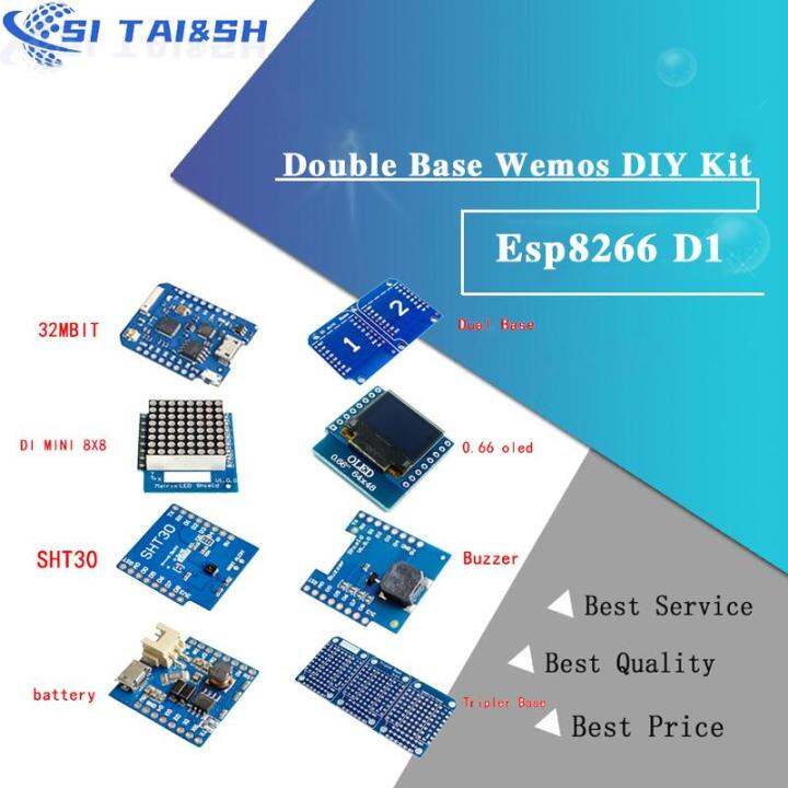 Esp8266 D1 Mini Pro Wifi Nodemcu Data Logger Shield Ds1307 Battery 0.66