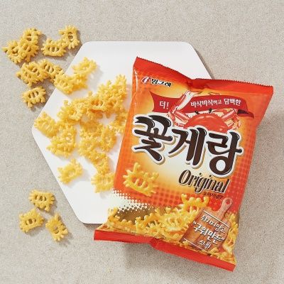 ปูไทยรสเกาหลี-ขนมก้ามปู-crab-shape-snacks-brand-binggrae-70g