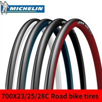 ยางจักรยานเสือหมอบ Michelin หลากสีน้ำหนักเบาเรียบเนียน700 * 23C 25C 28C ยางรถจักรยานแบบไดนามิก700C อุปกรณ์จักรยาน