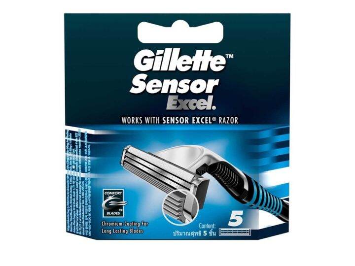GILLETTE Sensor Excel Blades 5 cartridges Lazada