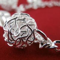 Silver color Small Bell celets Fashion celets &amp; Bangles With Flower Ball