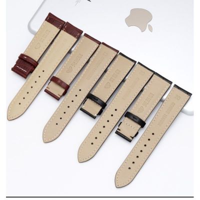 【Hot seller】 leather watch strap male and female 20 22mm accessories 5844 5740 pin buckle black brown