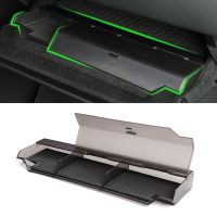 Center Console Storage Box Armrest Box Organizer Double Storey Non-Slip Glove Box for Tesla Model X 2017 2018 2019 2020