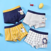 【Ready Stock】 ❈ C22 4 pcs / lot 95 cotton kids boys underwear cotton shorts music elephant panties children cartoon boxer for boy 3-12 years