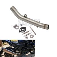 ✿ Motorcycle Exhaust Muffler Middle Pipe For Kawasaki Z750 Z 750 2007 2008 2009 2010 2011 2012 Slip-on exhaust pipe only middle