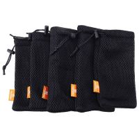 10-Pack Nylon Mesh Drawstring Storage Pouch Bag - 3.5 x 7.3 Inch Multi Travel &amp; Outdoor Activity Pouch