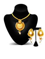 New Collection- Complete Set of Necklace and Earrings- Fashion Jewelry- Lovable Jewel- Gold Hue Jewels สร้อยชุดไทยครบเซ็ต- Jewel 4