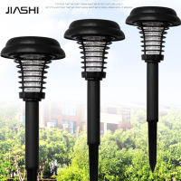 JIASHI โคมไฟสนามหญ้าลานภายนอกพลาสติกกลม LED พลังงานแสงอาทิตย์สำหรับฆ่ายุงและจับยุงในกำจัดยุง