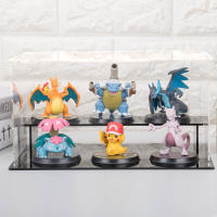 6pcsset Pokemon Pikachu Mewtwo Charizard Venusaur Blastoise Anime action figures collection Model PVC Toys kids birthday gifts