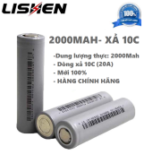 Cell pin 18650 lishen xám 2000MAH pin lithium xả 10C 20A dung lượng thực