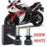 New หลอดไฟหน้า LED 6000K สีขาว สําหรับ Yamaha YZF R1 2007-2014 YZF R3 2015-2017 2 ชิ้น