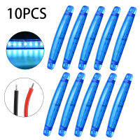 Niahode 10ชิ้นไฟ LED สีฟ้ากันน้ำ24โวลต์รถบรรทุกมาร์กเกอร์ด้านข้างไฟเตือนบาร์