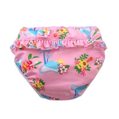 For 7~20kgs Baby Swim Diaper Pool Pants Baby Swimming Trunks Reusable Flamingo Style Cover Suit Baby Unicorn Swim Nappy