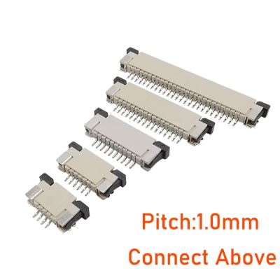 10Pcs/Lot FPC FFC 1.0mm Pitch Flat Cable Connect Above PCB Socket Connector 4P 6P 8P 10P 12P 14P 16P 18P 20P 24P 26P 30P 32Pin