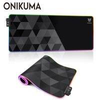 (Hulux electron) ใหม่ ONIKUMA แผ่นรองเมาส์เล่นเกมคอมพิวเตอร์ขนาดใหญ่ RGB M Ousepad ไม่ลื่นยางฐานโต๊ะเสื่อพรมสำหรับเกมเมอร์พีซี