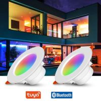 110V 220V Tuya Smart Bluetooth LED Downlight 10W Ceiling Lamp RGB Dimming Change Warm Cool Spot Light for Indoor Home Lighting  by Hs2023