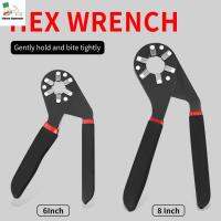 HOME HAM เครื่องมือกำจัดออก เครื่องมือสำหรับมือ เครื่องมือซ่อมรถยนต์ Hex wrench ประแจหัวหกเหลี่ยม ประแจปรับได้ ประแจ6/8นิ้ว แรงบิดหกเหลี่ยม