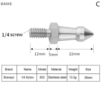 BAIKE ขาตั้งกล้อง SPIKE 1/4 3/8 M8นิ้วกล้อง monopod Feet screw FIXED Accessories