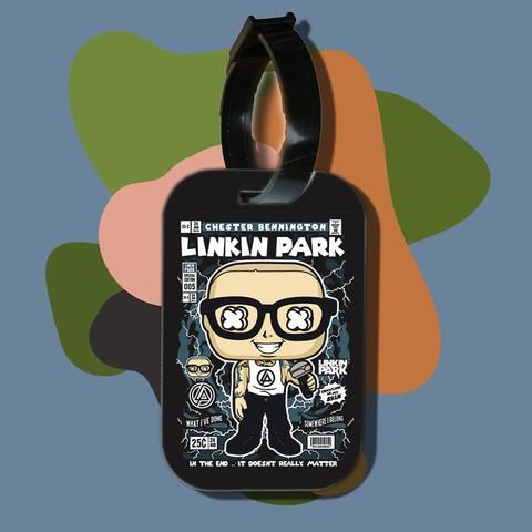 Thẻ hành lý cho túi xách balo du lịch in hình pop culture cartoon series Linkin  Park Chester Bennington (nhiều màu) 