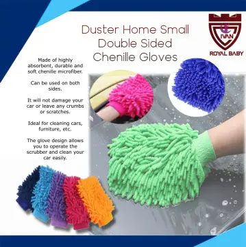 Car Wash Glove Chenille Coral Soft Microfiber Gloves Car Cleaning Towel  Cloth Mitt Wax Detailing Brush