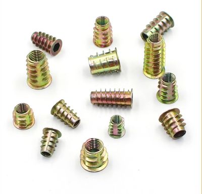 20Pcs M4 M5 M6 M8 M10 Zinc Alloy Thread For Wood Insert Nut Flanged Hex Drive Head Furniture Nuts bolts and nuts Nails Screws Fasteners