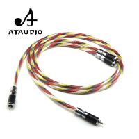 Hifi Silver-plated 2rca Male to 2rca Male Cable Hi-end Colorful 6N 2 RCA Cable