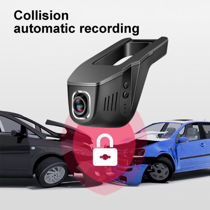 กล้องติดรถยนต์-dvr-กล้องติดรถยนต์เลนส์เดี่ยวการมองเห็นตอนกลางคืน1290p-ความชัดเจนสูงที่ซ่อนอยู่การ์ด-dvr-ภายในรถยนต์-wifi