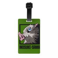 【cw】 Inosuke Sama Luggage Tag Suitcase Silica Gel Accessories Demon Slayer Anime Label Tags ID Address 【hot】