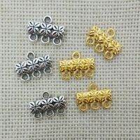 10pcs component multilayer clasp buckle necklace bails connector tassel chains 3 strands toggle filigree jewelry joyas craft