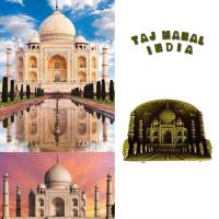 Taj Mahal India สถานที่ท่องเที่ยว แลนด์มาร์คที่สำคัญ แม่เหล็กแผ่นโลหะ ของที่ระลึก ของฝากสำหรับนักเดินทาง ของขวัญแทนความทรงจำที่ดี