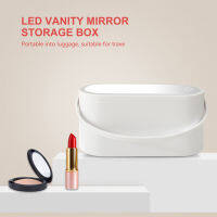 Light Makeup Storage Lid Train Mirror LED &amp; Jewelry Cosmetics -