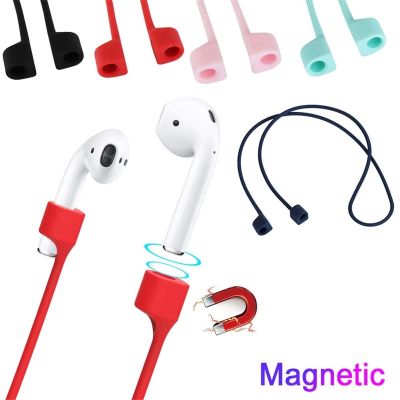 【CW】 Fone De Ouvido Silicone Anti Lost Magnetic Rope Earphones for Airpods 2 1 Air Pods Bluetooth Headphone Earbuds