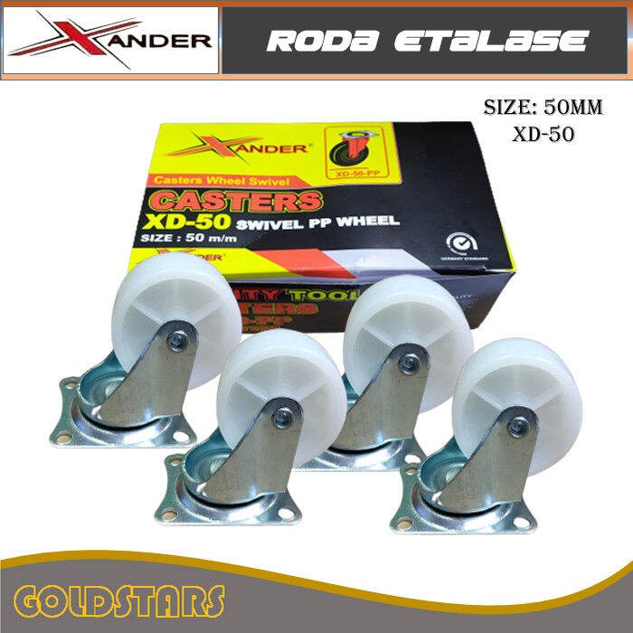 Roda Set Isi Pcs Inch Mm Xander Roda Etalase Troli Gerobak Hidup Lazada Indonesia