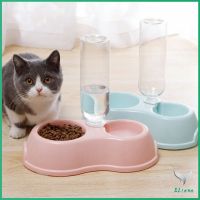 ชามให้อาหาร พร้อมน้ำสำหรับสุนัขและแมว แบบ 2 หลุม พร้อมขวดน้ำ ชามพกพา Pet feeding bowl มีสินค้าพร้อมส่ง Eliana