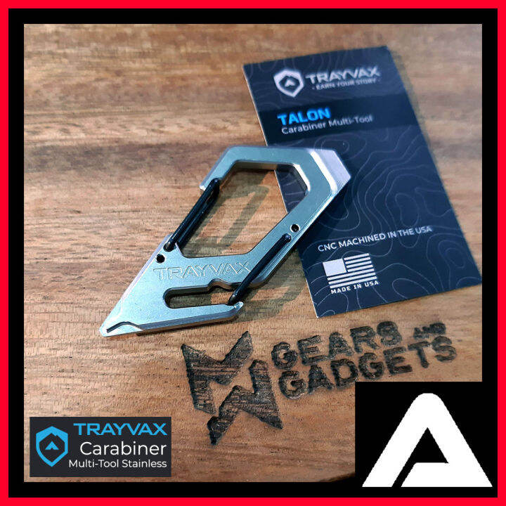 Trayvax Talon Carabiner MultiTool 420 Raw Stainless Steel Lazada PH