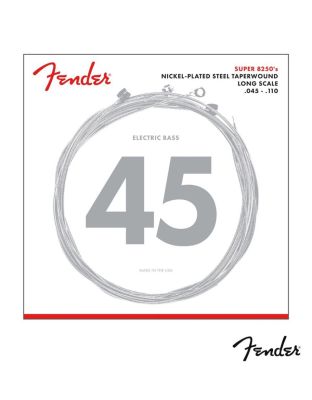 Fender  Super 8250s สายกีตาร์เบส สายเบส แบบ Nickel-Plated Steel Taperwound ของแท้ 100% (Long Scale, 0.045 - 0.110) ** Made in USA **