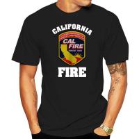 แฟชั่น New California Firefighter Fire Department เสื้อยืดกองทัพเรือหายาก